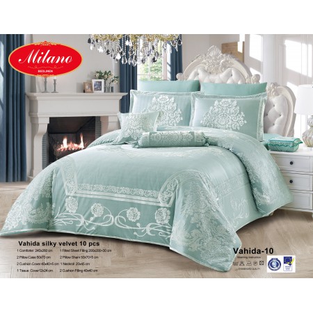 Milanobedlinen Comforter Vahida Silky Velvet 10pc Set